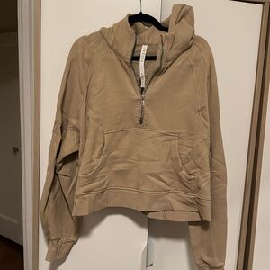 lululemon oversized crop hoodie quarter zip M/L